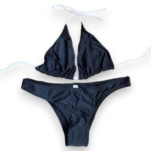 Vintage deadstock cheeky black bikini